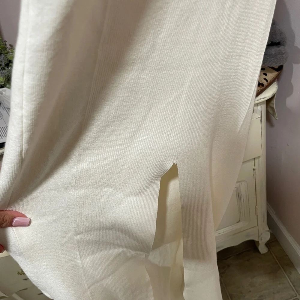 NWT Jacquemus La Robe Arnesi Ribbed Knit Dress Off-White - Picture 7 of 7